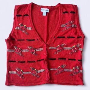 Vintage 90s Alfred Dunner Christmas Vest